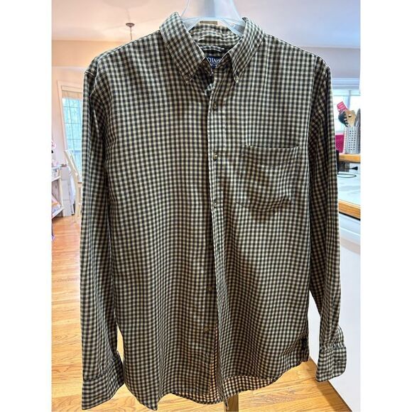 🌼5for$25🌼Chaps Men’s Plaid Flannel Shirt, Size S/P/CH, Long Sleeve Button Down - Picture 1 of 5